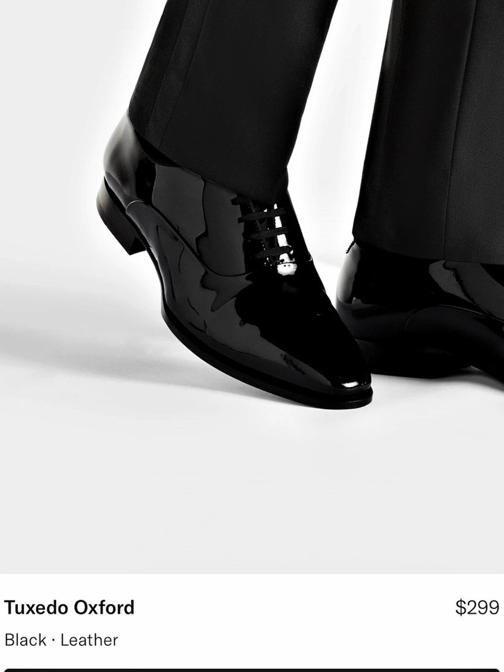 Suitsupply Black Leather Tuxedo Oxford Shoes US 10.5 EU 43.5 Made in Italy